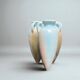 Art Nouveau, small triple amphora vase, glazed earthenware, Massier, circa 1900