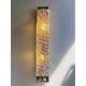 Pair of Gold Wall Sconces with Blue Graniglia Murano Glass