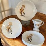 Antique cake service in Saint-Amand earthenware (Nord)