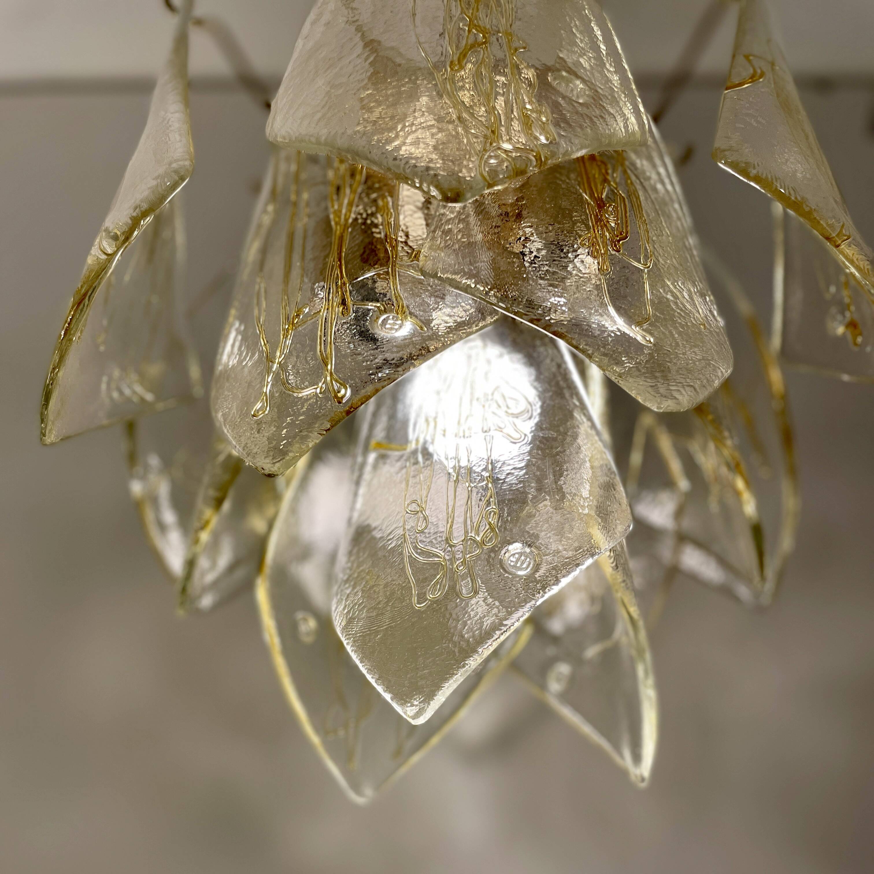 Suspension en verre de Murano, années 80