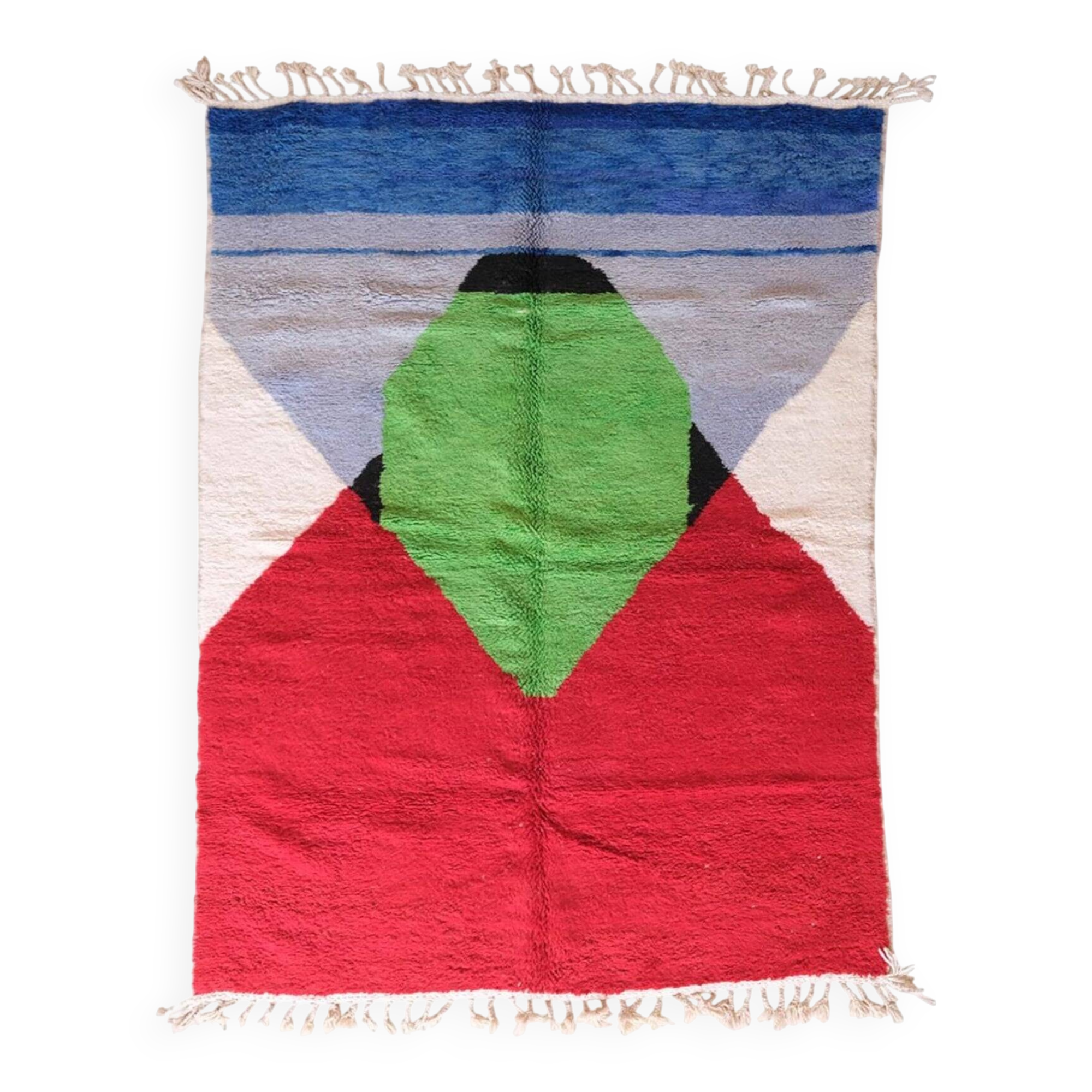 Tapis berbère beni ourain traditionnel tissé à la main