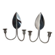 2 appliques chandeliers bougeoirs chrome années 70