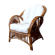 1980's rattan armchair