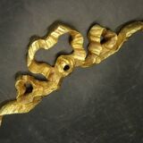 Small pediment with Louis XVI style knot - gilded bronze