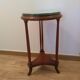 wooden console with mirrored tray