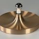1960s 1970s Disc Wall Lamp by Teka Germany Space Age Design Aluminum Metal