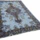Overdyed Wool Vintage Handmade Carved Rug 173 cm x 296 cm