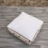 Moroccan Berber Azilal Kilim Pouf - 100% Wool and Cotton - Handwoven Floor Cushion