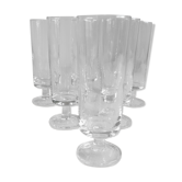 6 old champagne flutes luminarc transparent h14 cm