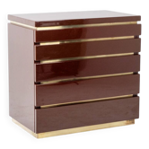 Jean-Claude Mahey. Lacquered wooden chest of drawers. 1970s-80s.