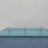 Fontana arte ceiling lamp suspenion design ceiling tempered glass 70s