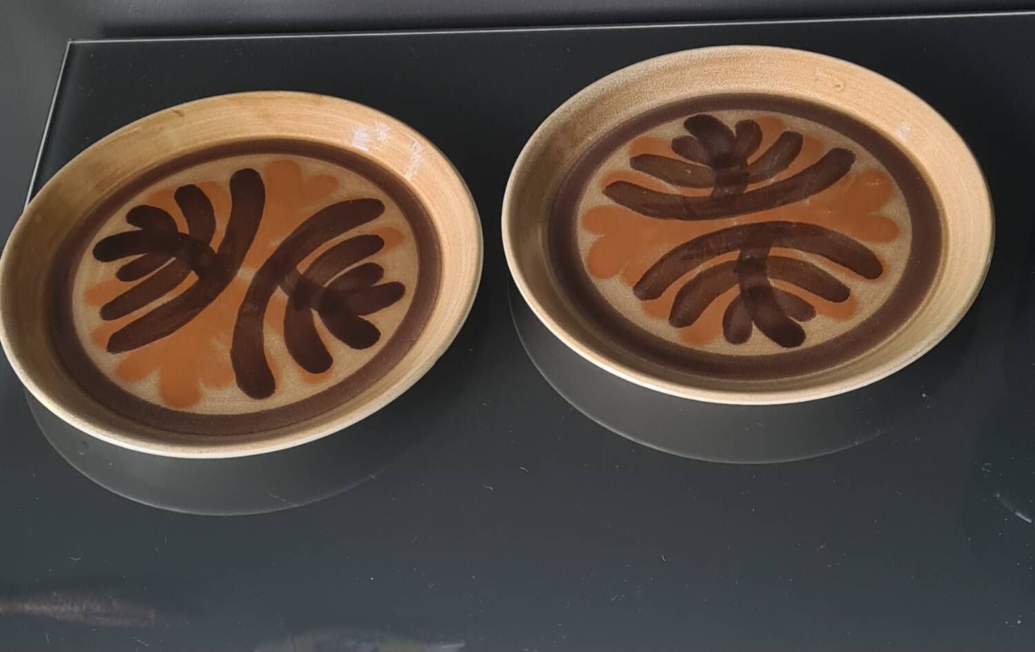 Set of 2 Pornic "Palmyre" plates