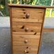 Solid pine desk with a 4-drawer unit — Scandinavian / chalet style