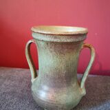 Vase grès vert