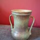 Green stoneware vase