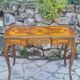 Louis XV style flat desk in marquetry