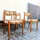 Chaises scandinaves tissu