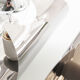 Vintage pair of 1970's chrome space age wall lights