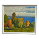 Original Swedish Oil On Canvas – “By The Sea” By H. Lindmark – Dated 1983 – Vintage & Framed
