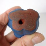 Mid-Century Blue Ceramic Elephants, Austria, Set of 2