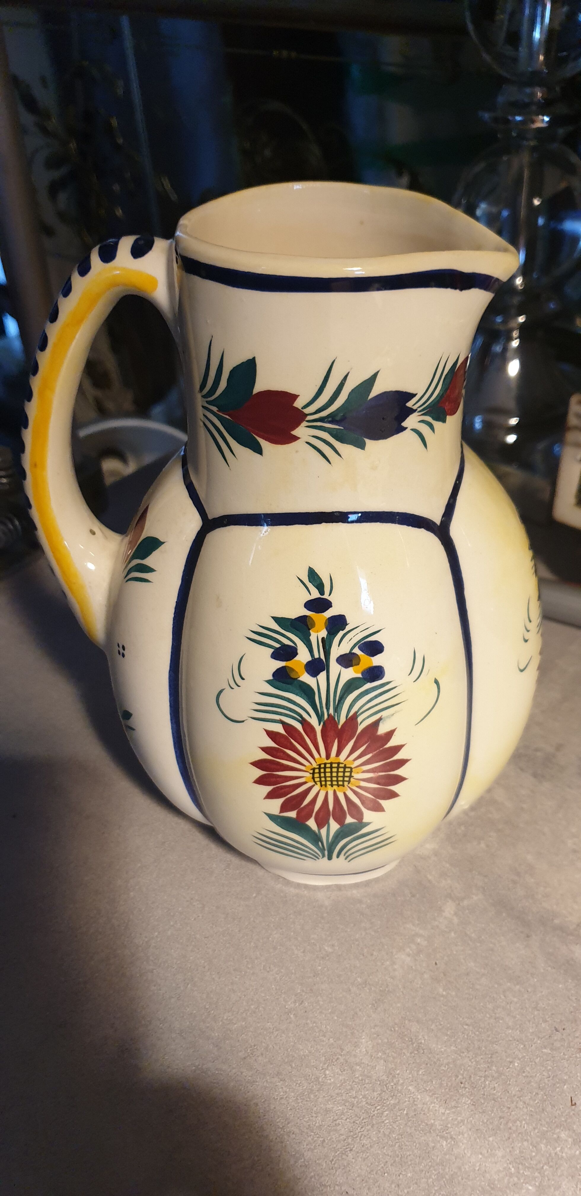 Pichet melone faience Quimper