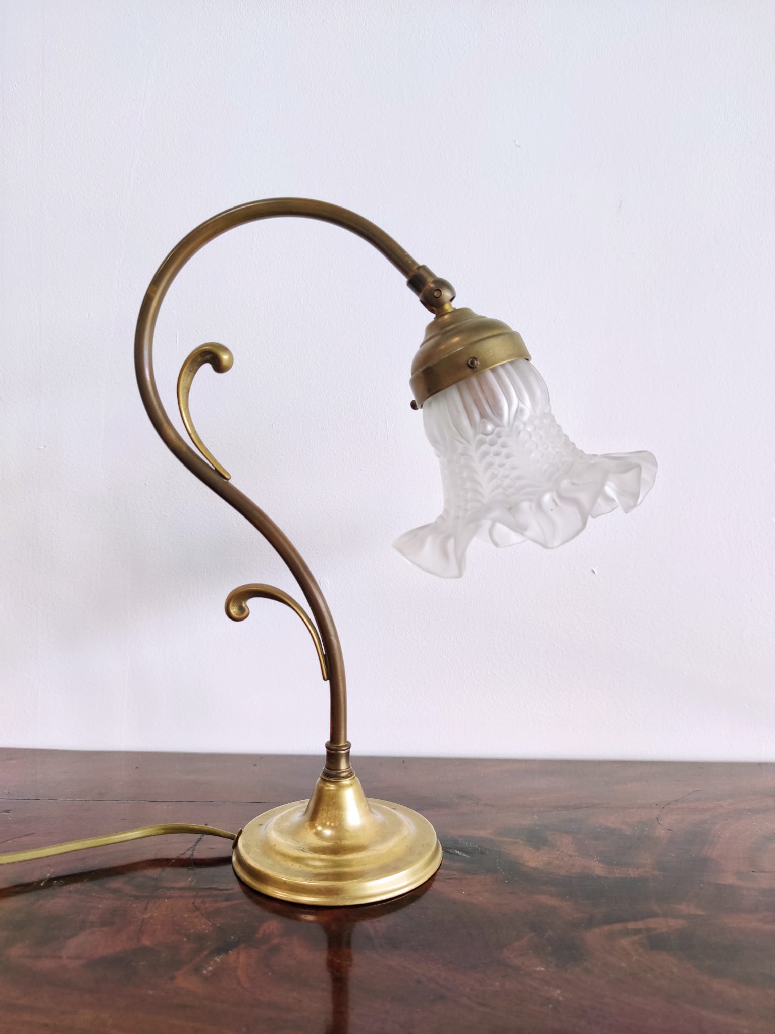 Table lamp in brass art deco tulip 1930
