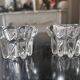 pair of crystal candle holders
