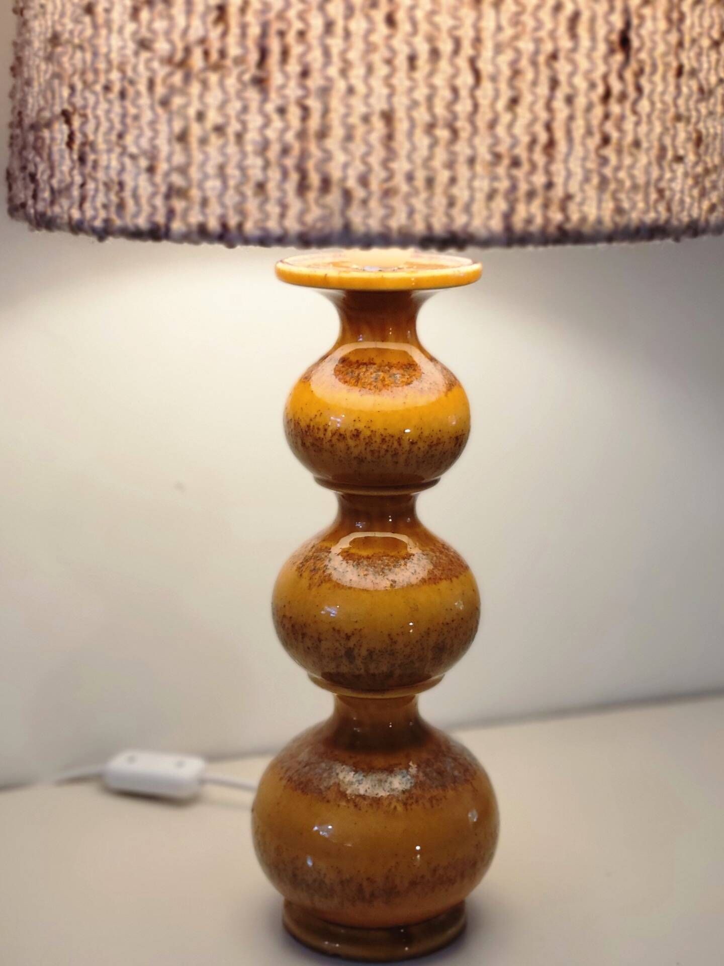 Kaiser Leuchten Bubble ceramic table lamp, Germany 1960