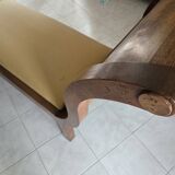 Solid walnut sofa