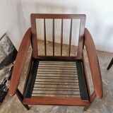 Pair of Scandinavian teak armchairs 1960