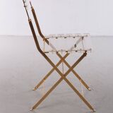 Vintage Hollywood Regency Plexiglass Dining Chair 1970s