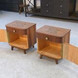 Pair of rosewood bedside tables, 1960s