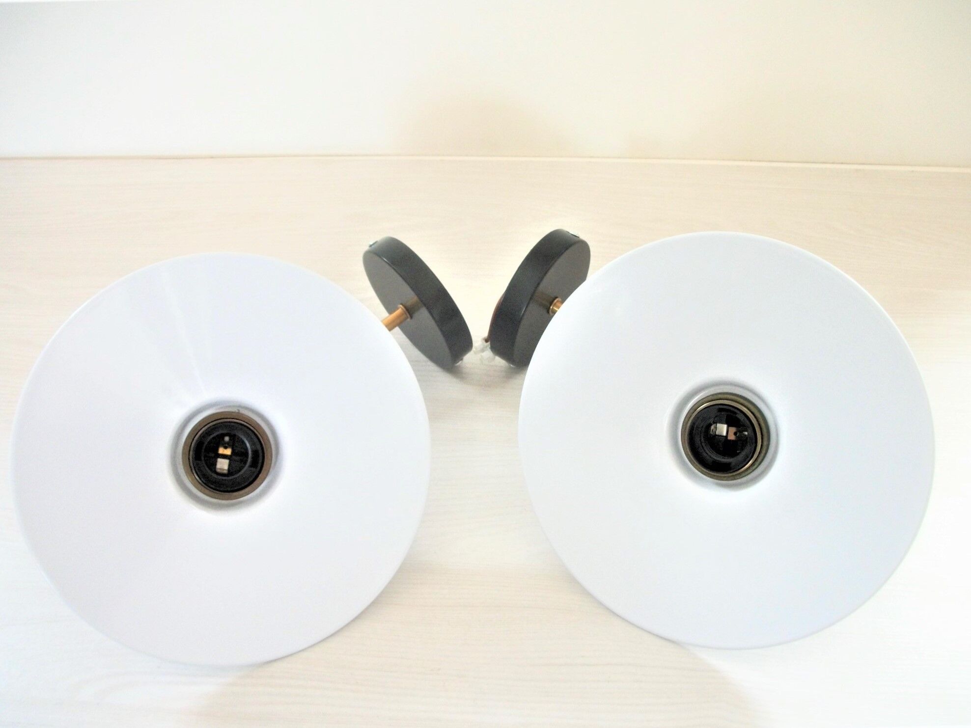 Pair of metal wall lights