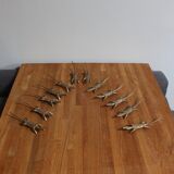 Brass crocodile knife holder