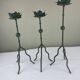Sculptural candle holder trio