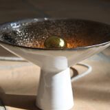 Unique piece flared lamp in stoneware