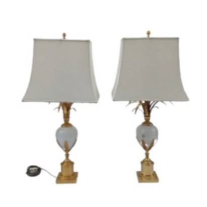 Pair of Hollywood Regency DLG Maison Charles lamps