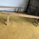 Duo of oak farm benches