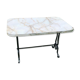 Cast-iron bistro table with marble effect