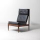 Slender lounge chair in teak, Belgium 1960s