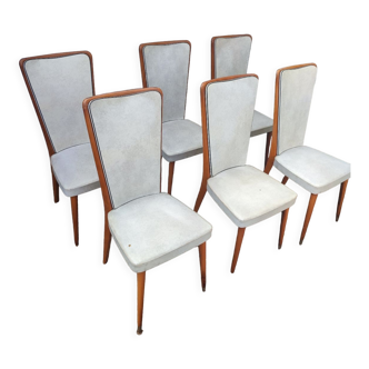 6 vintage period chairs