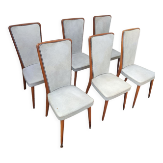 6 chaises vintage époque