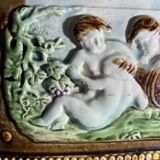 Barbotine, cache pot , XIX siècle début XX siècle