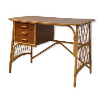Vintage rattan desk