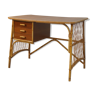 Bureau en rotin vintage