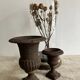 Pair of cast iron Medici vases
