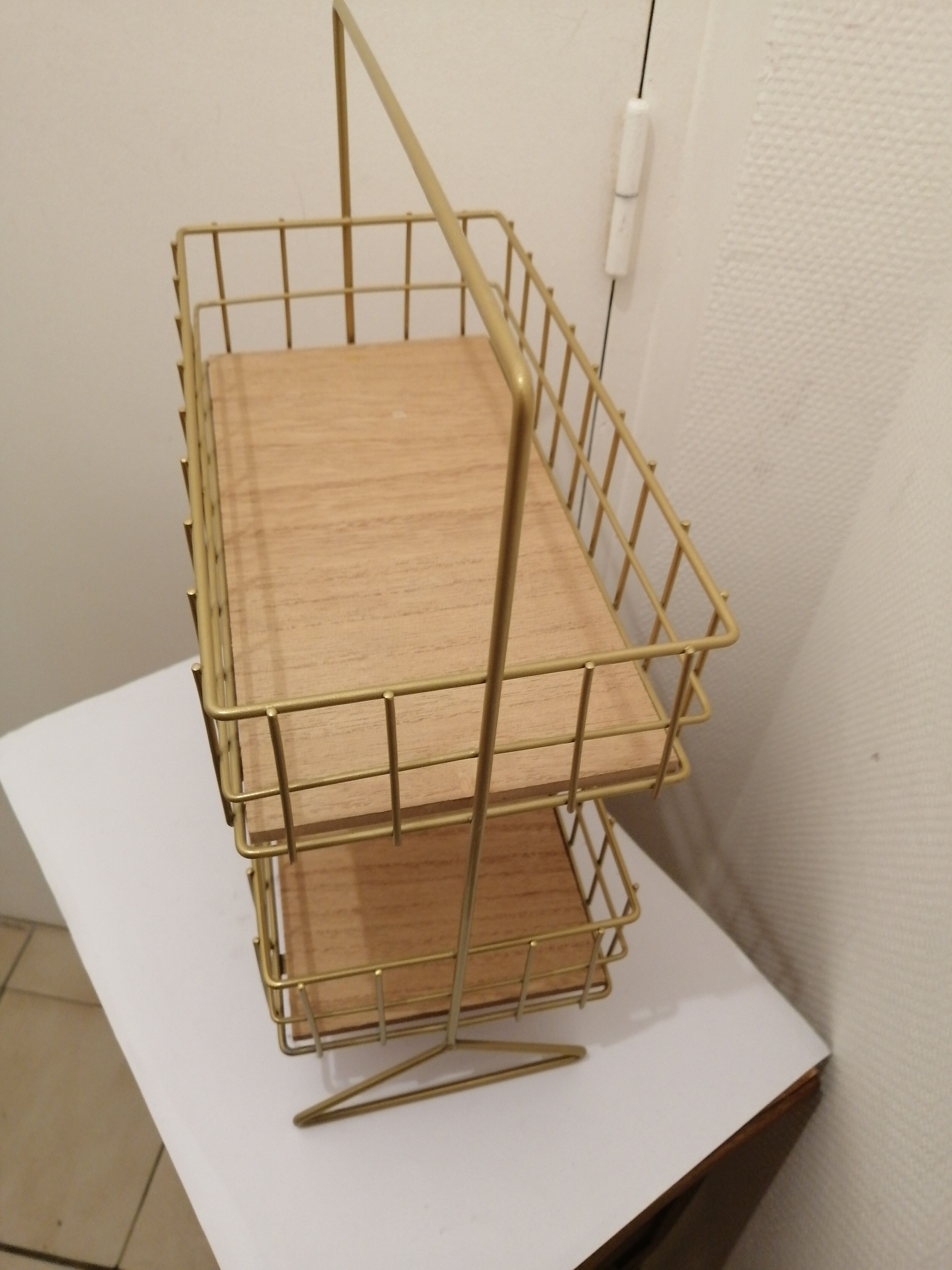 Étagère de cuisine filaire a poser année 1970 vintage