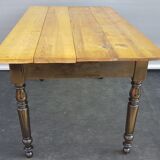 Table pine two-tone black and honey