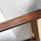 Fauteuil avec repose-pieds rabattable en Bouclé blanc crème, années 1960