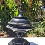 Ancient Burmese laywood offering pot